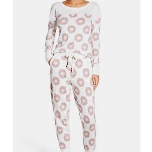 NWT Honeydew Intimates Santa Cat Fleece Pajama Set